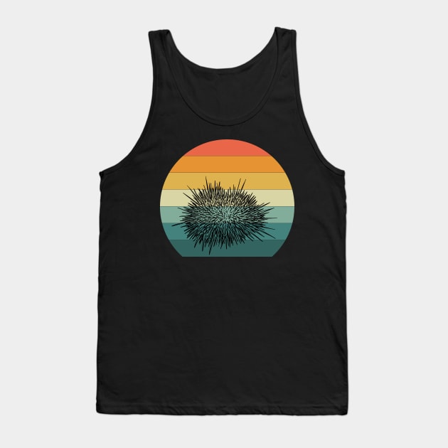 Sea urchin Retro Vintage Funny & humor Sea urchins Cute & Cool Art Design Lovers Tank Top by zyononzy